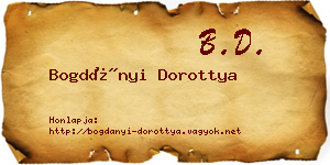 Bogdányi Dorottya névjegykártya